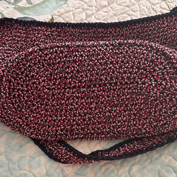 The Sak Red White & Navy Crochet Shoulder Bag - Picture 7 of 7